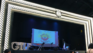 The stage at the George Town Literary Festival